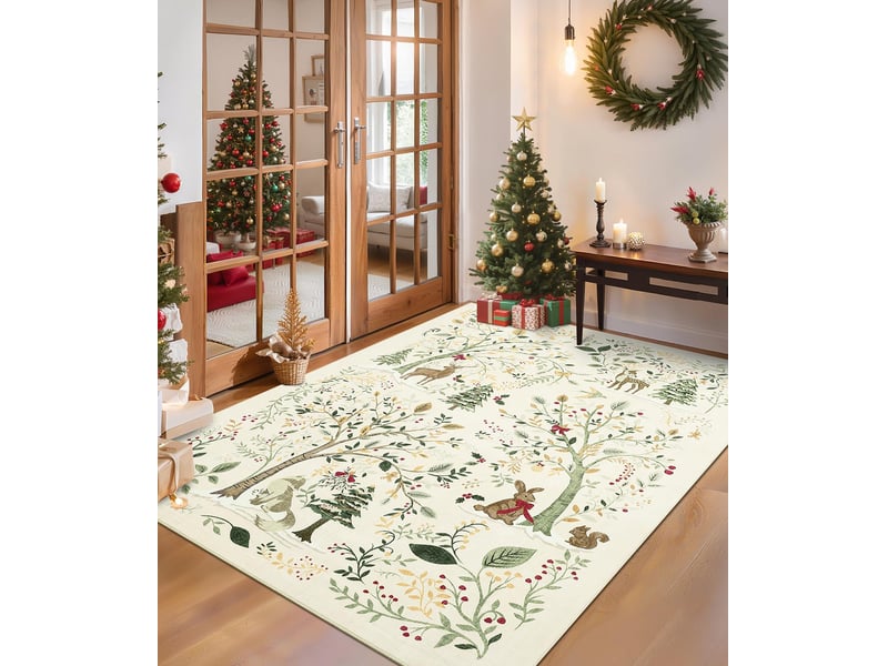  Tapis d'entrée de noël, tapis d'entrée antidérapant, idéal pour les chambres, les salons et les cuisines, 80 x 160 cm SZPB770238JJZJ - Conforama D