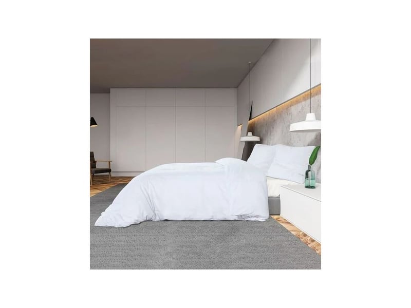  Housse de couette blanche en microfibre 140x200 cm  - Conforama C