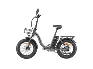 Vélo électrique pliant sinohon b20, 20po fat bike, 7 vitesses, gris