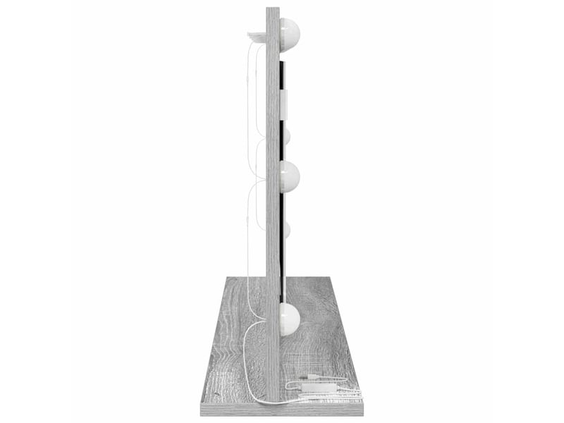 Miroir de vanité, miroir de coiffeuse gris sonoma 80 x 45 x 18 cm rectangulaire cf62785 - Conforama E