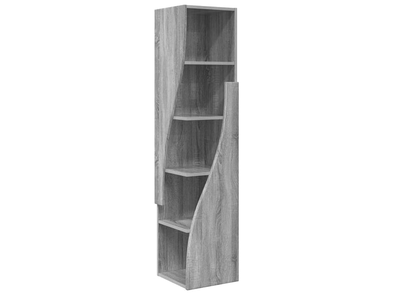  Meuble d'angle, meuble de rangement salon 32x32x140cm bois d'ingénierie gris sonoma  - Conforama A
