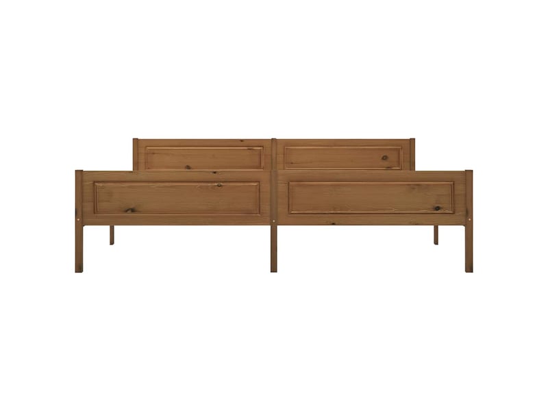 Lit double- lit adulte -  cadre de lit sans matelas pin massif marron miel 200x200 cm  - Conforama B