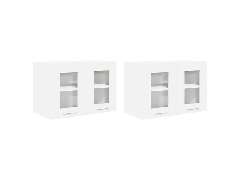  Meuble de rangement cuisine, armoire suspendue 2 pcs blanc bois d'ingénierie shl357  - Conforama A
