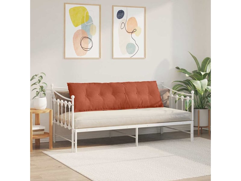Coussin de dos, coussin de dossier rouge orange 160 x 50 cm tissu en velours côtelé cf55011 - Conforama D