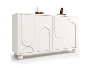 Buffet 4 porte(s) 0 tiroir(s) BGSRYAO - 120 cm coloris blanc