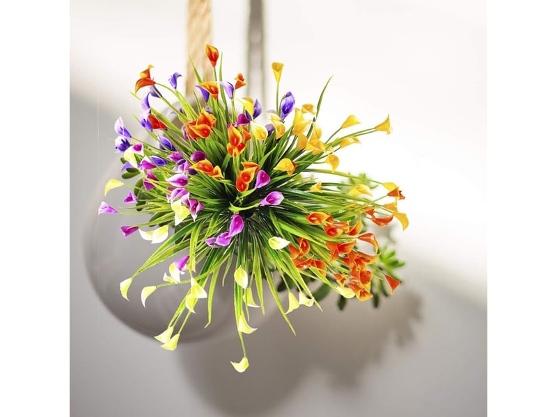 Lys artificiels, fleurs artificielles décoratives, bouquet de plantes artificielles, adaptés à la décoration intérieure et extérieure, idéal pour la maison, le jardin, le bureau, la cuisine, la tabl - Conforama C