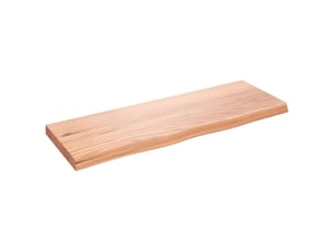 Comptoir de salle de bain, plan de travail marron 80x30x(2-4) cm bois traité cf65808