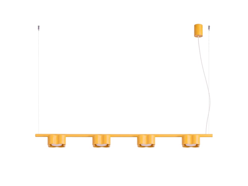  Lustre ovio 4 jaune gx53 aluminium moderne 208x122x12cm SL.3391 - Conforama A