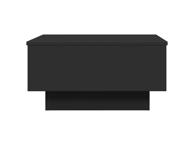  Table basse - table de salon - table à thé noir 60x45x31 cm bois d'ingénierie  - Conforama E