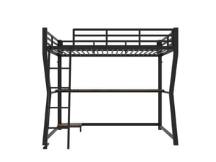 Lit mezzanine 90x200 cm <strong>ZOVIRA</strong>  <strong></strong> coloris noir