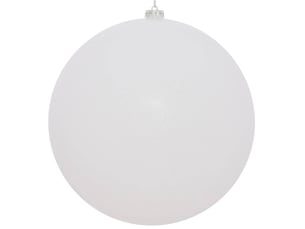 Boule de noël en plastique maxi blanche pailletée d. 250 mm
