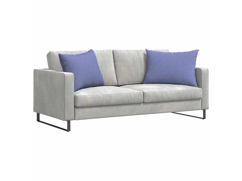  Lot de 2 coussins de canapé, coussins décoratifs tissu bleu denim 70 x 50 cm cf58791  - Conforama C