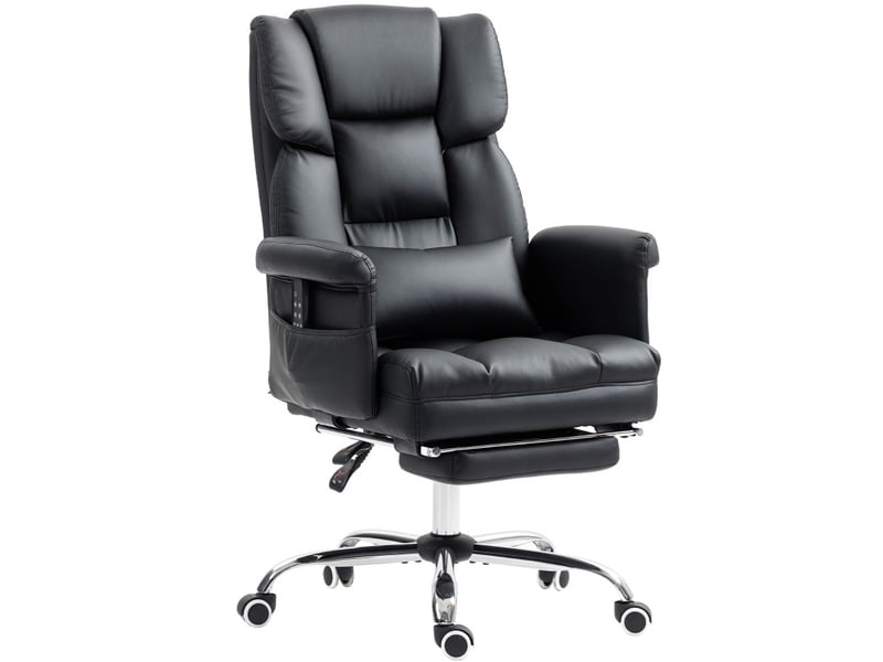 Fauteuil de bureau falac massage repose pieds réglable noir - Conforama A