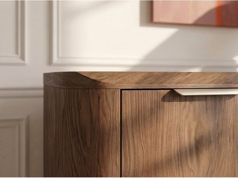 Bobochic buffet 3 portes 180 cm mazargues placage chêne massif marron foncé MAZARGUES - Conforama D