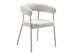 Lot de 2 chaises de salle à manger trivio en tissu sable avec pieds gris