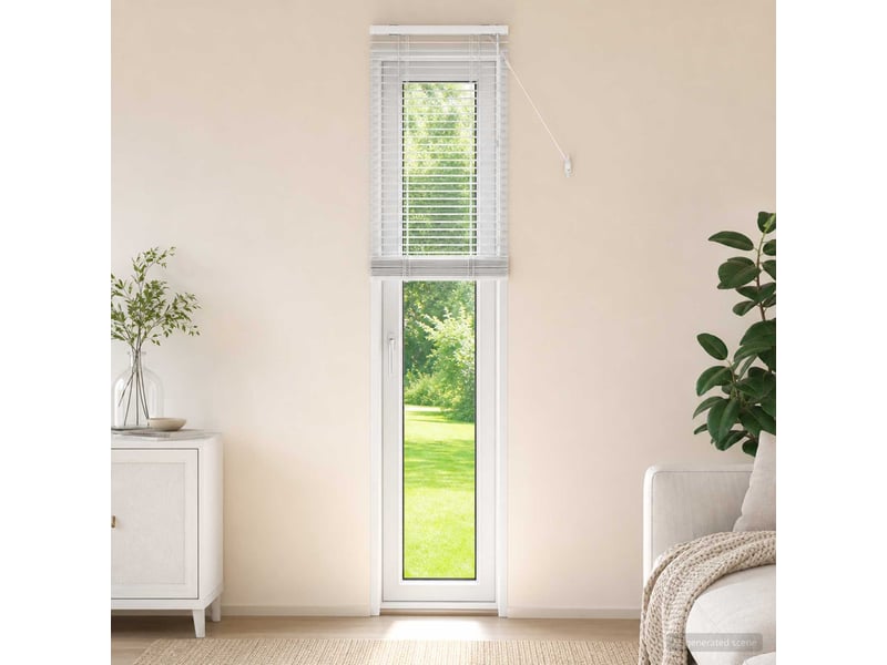  Store vénitien, store de fenêtre blanc 50 x 250 cm 35 mm bois de paulownia massif cf47809  - Conforama B