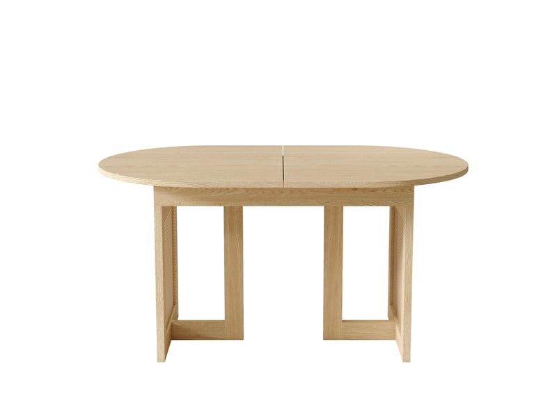  Table à manger extensible 150200 x 90 cm, 6 à 8 personnes, mdf chêne clair  - Conforama A