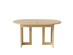 Table à manger extensible 150200 x 90 cm, 6 à 8 personnes, mdf chêne clair