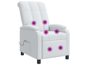 Fauteuil relax manuel VIDAXL  Tissu blanc