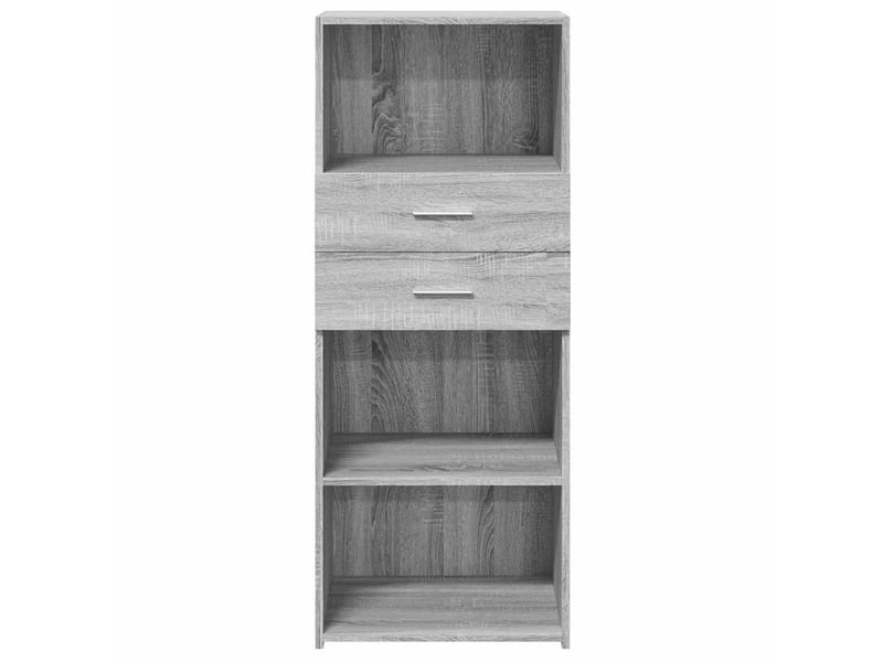  Buffet haut - bahut - meuble de rangement sonoma gris 50x42,5x124 cm bois d'ingénierie  - Conforama D