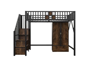 Lit mezzanine 90x200 cm MAISONORA coloris noir