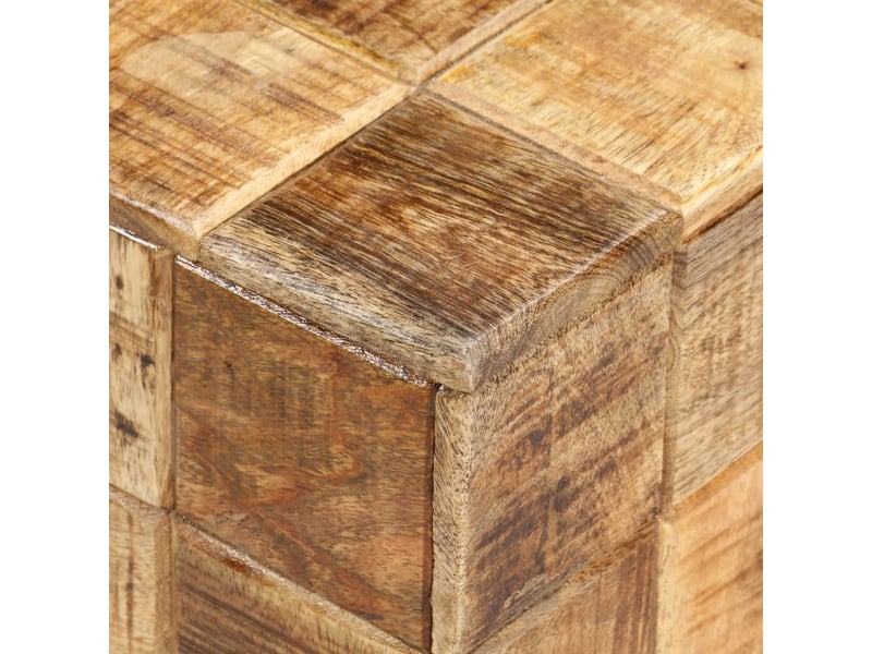  Tables basses 2 pcs | table de salon avec design de blocs bois de manguier brut  - Conforama E