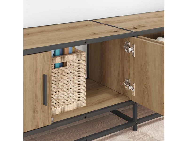  Meuble tv moderne, banc tv 240x35x41 cm chêne artisanal bois d'ingénierie  - Conforama D
