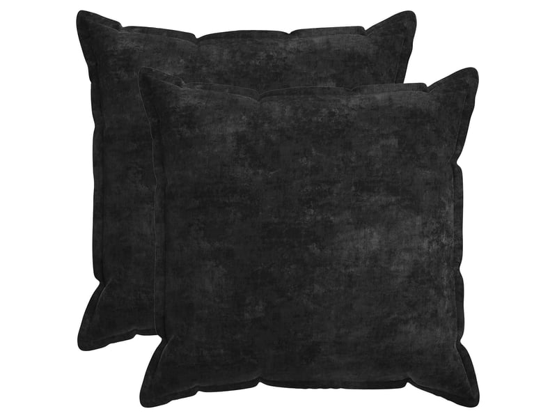  Lot de 2 housses de coussin houten anthracite 55 x 55 cm cf49275  - Conforama A