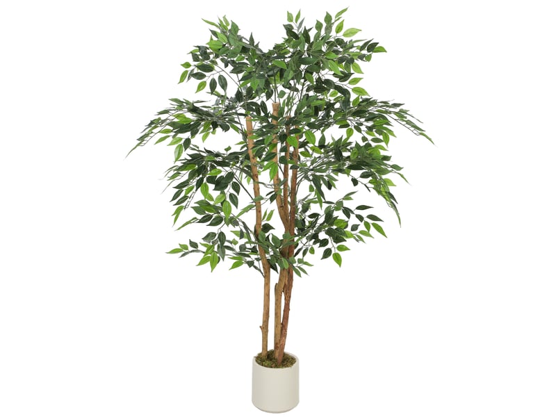 Ficus artificiel de 150 cm avec 1116 feuilles et pot, plante décorative verte d'intérieur - Conforama B