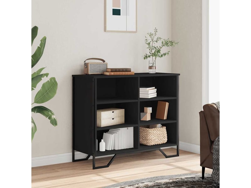  Buffet - bahut - meuble de rangement noir 91x35,5x74,5 cm bois d’ingénierie  - Conforama C