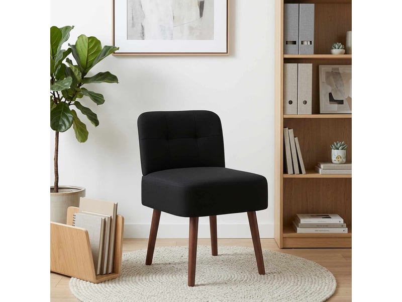 Vidaxl fauteuil à pantoufle noir velours - Conforama B