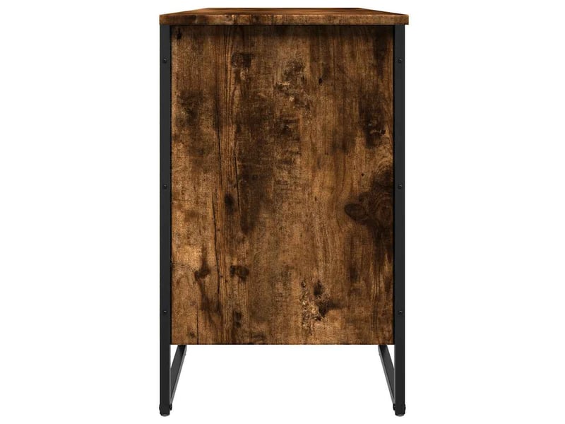  Meuble à chaussure | armoire à chaussures chêne fumé 90x38x61,5 cm bois d'ingénierie  - Conforama E