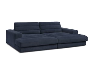 Canapé droit fixe BOBOCHIC SIERRA 4 places Tissu bleu