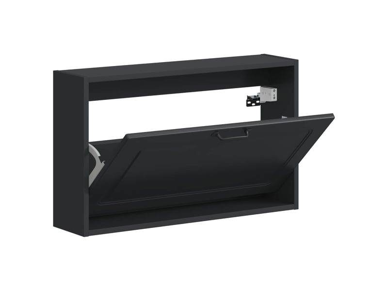  Meuble à chaussures mural, armoire à chaussures utrecht 71x17x43 cm noir  - Conforama C