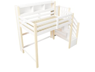Lit mezzanine 90x200 cm coloris blanc