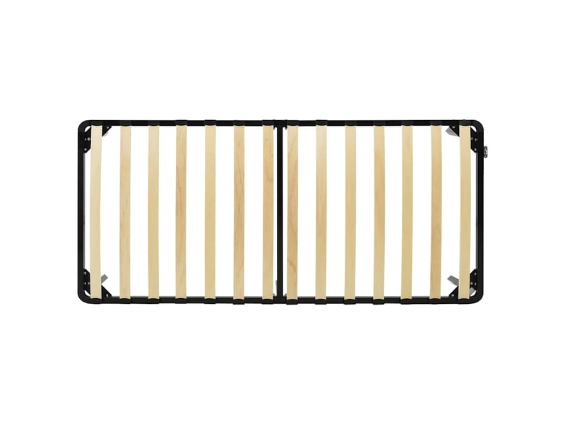  Lit simple- lit adulte -  cadre de lit sans matelas noir métal 90x200 cm  - Conforama D