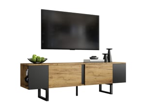 Meuble tv coloris bois clair 180 cm <strong>HOMVRA</strong> <strong></strong>