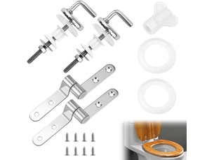 Kit de fixation pour abattant wc (2 pièces), fixations pour charnières, charnières pour abattant wc, fixations pour abattant wc standard