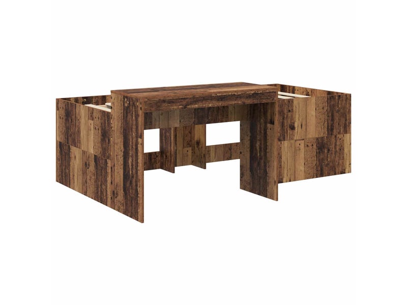  Lit haut pour enfants - lit jeune avec bureau bois ancien 90 x 200 cm  - Conforama C