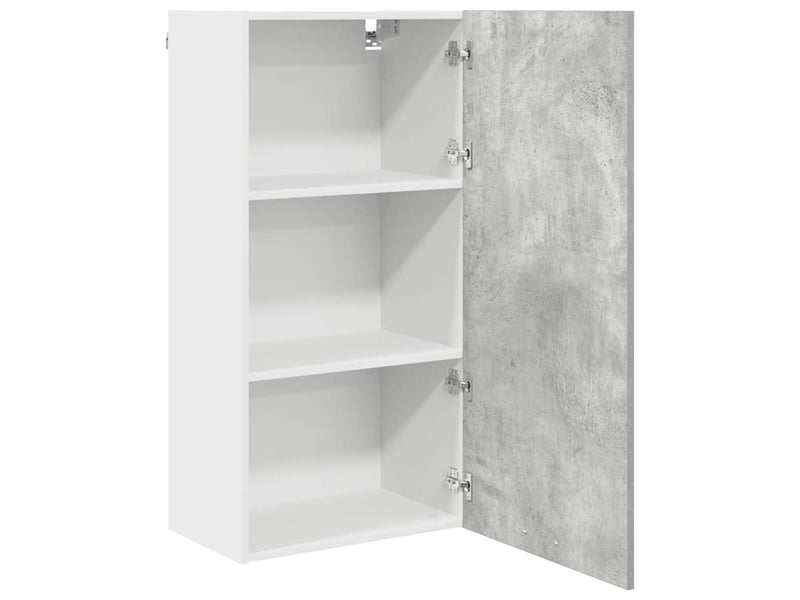  Meuble de rangement, armoire suspendue gris béton et blanc 50x31x100cm  - Conforama E