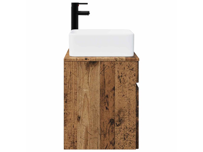  Meuble de lavabo mural, rangement salle de bain bois ancien 49x41x63 cm shl3401  - Conforama C