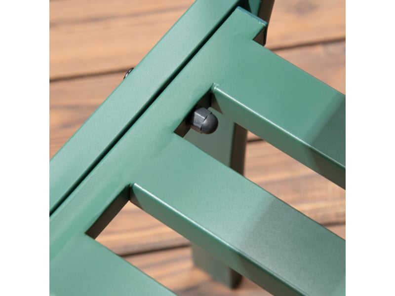 Banc de jardin vert foncé, charge 280 kg, 127x63x83 cm, résistant aux intempéries, terrasse et jardin - Conforama E