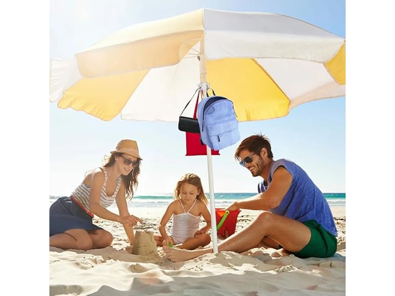  Crochet de parasol à quatre branches, réglable, adapté aux parasols de plage, au camping et aux voyages - léger et durable, blanc - ysk0005158ly YSK0005158LY - Conforama D
