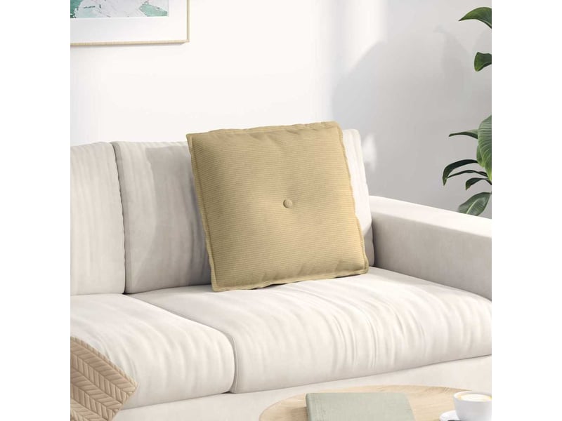 Coussin de dos, coussin de dossier vert gris 50 x 45 cm tissu en velours côtelé cf55105 - Conforama B