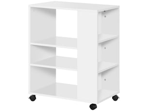 Meuble pour imprimante, meuble d'appoint pour bureau, chambre, cuisine, salon, 60 x 40 x 75,8 cm, blanc