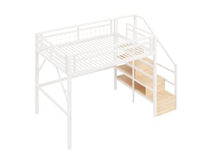 Lit mezzanine 140x200 cm <strong></strong>  <strong>OMNIGLINT TRADING LTD</strong> coloris blanc
