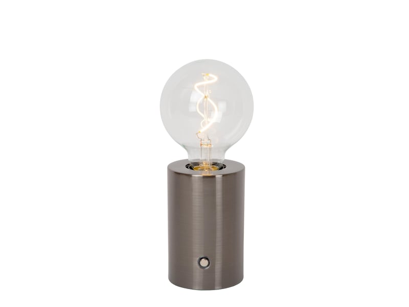 Lampe de table diam. 8 cm led dim. E27 1x1w 2700k canon fusil mat- lucide - vivo  - Conforama A