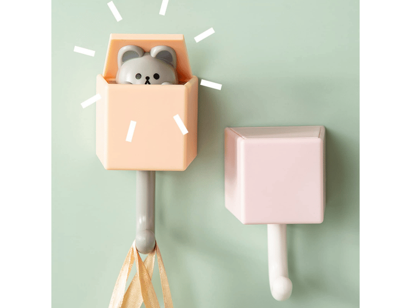 Lot de 6 crochets adhésifs animal mignonne patère murale bureau rétractables porte manteau, multicolore  - Conforama D