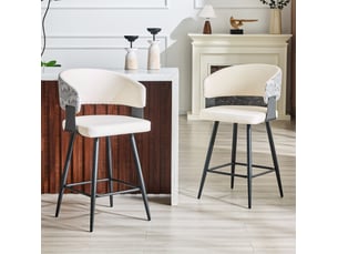 tabouret de bar <strong>HAUSS SPOLE</strong> - blanc hauteur d'assise 64 cm vendu Par paire