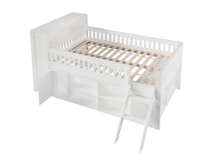 Lit mezzanine 120x200 cm <strong>LEYTN</strong>  <strong></strong> coloris blanc
